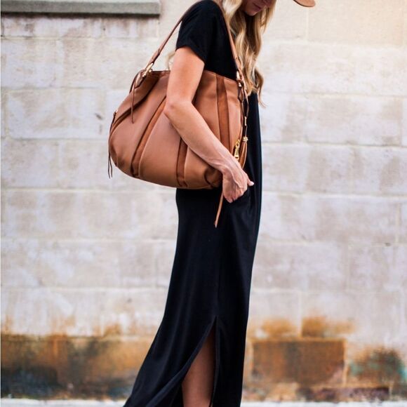 NWT Aimee Kestenberg Collection suede pebble leather Hobo Tuscany shoulder bag - Picture 2 of 7